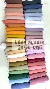 Paket Hemat 10 Pcs Segi Empat Belah Poli Katun Premium Kerudung Hijab Kekinian