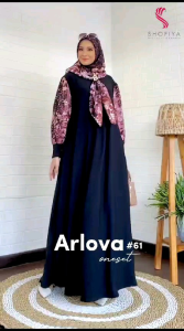 ARLOVA DRESS 6 BAHAN CEY AIRFLOW FREE JILBAB Dress Maxi Lengan Panjang Fashion Casual Untuk Wanita Baju Hijab Maroon Dan Navy Model Dress Ruffle Sleeve - Lazada
