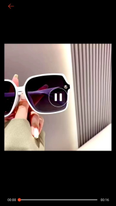 Kacamata Wanita Besar Hitam & Kacamata Fashion Import