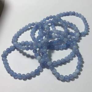 065#天然7A海蓝宝水晶手链 Natural 7A Aquamarine Crystal Bracelet(沟通 Communicate)海蓝宝 Aquamarine 天然水晶手链 Natural Crystal Bracelet