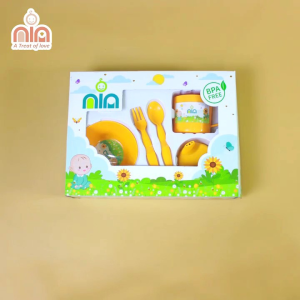 Nia-Feeding Set Makan Ukuran Small Perlengkpan Makan Bayi Murah