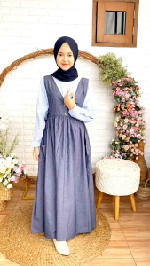 Desain Korean Style: V Neeta Overall & Set Inner Anak & Remaja Cutetrik Terbaru