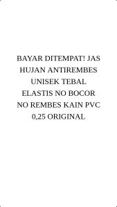 RAINCOAT STELAN JAKET CELANA PRIA DAN WANITA