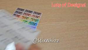 S-60stix M-33stix L-20stix Plain Waterproof Personalised Name Sticker Label