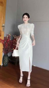 Đầm body trắng dự tiệc sang trọng Thảo Xinh A517