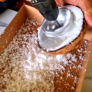 หัวขูดมะพร้าวสำหรับใส่สว่าน #4 ฝอยละเอียด คลุกขนม ผัดไส้ คั้นกะทิ