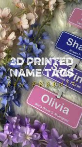 Personalized 3D Printed Name Tag School | Back to School Name Tag | Customized Name with FREE LANYARD | 3D Print School Tag