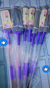 Combo 2 Cây Lau Nhà Vắt Tay Trợ Lực Cotton Siêu Thấm Hút Inox - Lau Sàn Làm Sạch