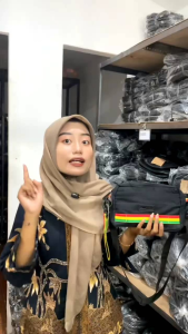 Tas Pria 2in1 Multifungsi PEGE Edmond Slingbag Pouch Desain Kombinasi Stripe Warna Casual Trendy - PG 9051