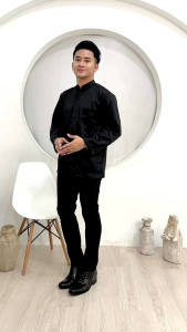 Baju KOKO HAIBAH PREMIUM Model AMMU Saku Samping Bahan Toyobo Katun