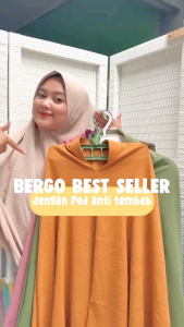 HIJAB BERGO CRINKLE L / BERGO MARYAM PED NON TALI UKURAN L