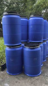 220L Plastic Drum with Ringlock - Leak-Proof Food Grade Durable Multi-Purpose Secure Seal Dimensions 58.5 cm x 58.5 cm HDPE Material Chemical & Corrosion Resistant