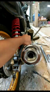 KNALPOT CKD REPLIKA KNALPOT FU DAN ADAPTOR SUARA STANDART SATRIA FU VIXION CB 150 VIXION NEW VERZA BYSON SCORPIO DLL PROMO