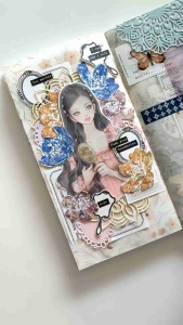 Fairy Lights Journal - READY STOCK/ art journaling/ scrapbook deco/ Lace stickers