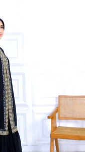 Abaya Turkey Bordir Terbaru Remple Bawah Mewah by Paris Abaya size M L Xl XXL