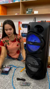 24inches Big Karaoke Bluetooth Speaker Free Microphone and Remote