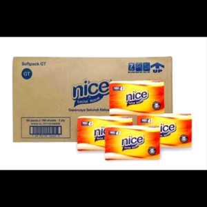 Tisu Cean Plus dan NICE Facial Tissue 180 Sheets 2 Ply