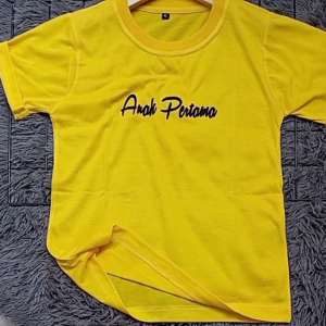 Kaos Anak Cewek Cowok Motif Tulisan Anak Pertama Kaos Oblong Anak Bahan Katun Umur 1-12 Tahun