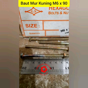 Baut Kuning untuk E-Commerce: Baut Mur Kuning 6x90 & Baut Kuning M6