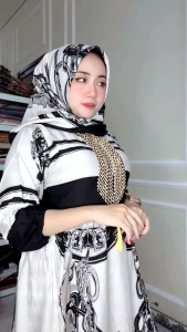 Gamis Set Hijab Renda Viral