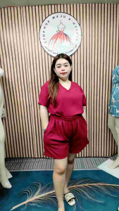 Terno Short for Plus Size Women Premium Challis Affordable Set
