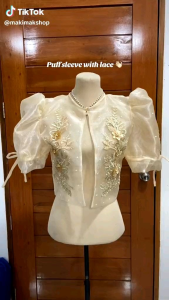 Puff sleeve modern bolero lace design
