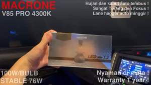 Lampu led mobil Grandmax headlamp H4 LED MACRONE V85PRO 75W 4300K Garansi 1tahun