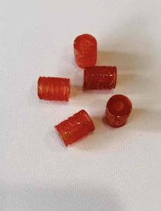 Lu thống đỏ chạm hoa văn làm mặt dây chuyền làm vòng tay ý nghĩa tài lộc xuôi lọt hanh thông