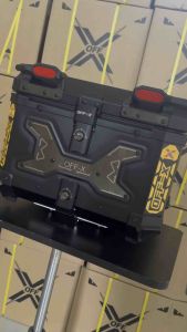 OFF-X Evil Eye Triple X Aluminium Motor Box Motor Storage Box 3 Sizes Motor Luggage Bag Black & Silver Motorbox