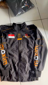 JAKET DRIVER MAXIM CUSTOM DESIGN WATERPROOF PRIA DAN WANITA