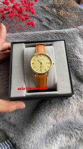 [Original] F8109L GP-2 Lofoten Elegance Sapphire Womens Watch with Gold Dial and Light Brown Genuine Leather Strap | Official Warranty