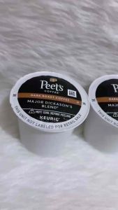 Peet’s Cafe Major Dickason’s Blend — Dark Roast Coffee Pods 75 Pods | K-Cup Compatible | US Imported (Box not included)