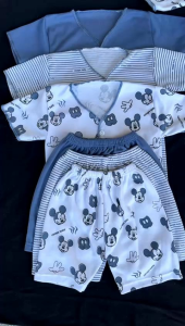18pcs Setelan Baju Celana Bayi Newborn MOTIF KARAKTER