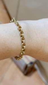 10k gold filled handmade glitters bracelet
