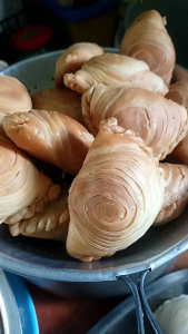 กะหรี่ปั๊บไส้เผือก 12 ชิ้น แป้งบางขอบบาง