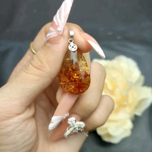 Mặt Hổ phách hoa Baltic TUDO