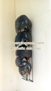 RAK GANTUNGAN HELM BESI TEMPEL DINDING 3 DAN 5 SUSUN