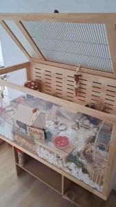 LP187 กรงไม้ อะคริลิค ขนาดใหญ่ เป็นไม้เกรดA สำหรับสัตว์เลี้ยง หนูแฮมเตอร์ งู เม่น แกสบี้ นก กระต่าย กิ้งก่า เต่า สวยงาม แข็งแรง