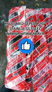 RUJI/JARI-JARI SEPEDA UKURAN 20 STAINLESS STEEL 14G X 187 ARAYA