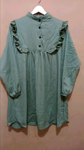 ANDINA RAYON TWILL JUMBO BIG SIZE ONESET MUSLIM STELAN BAJU ATASAN TUNIK PANJANG