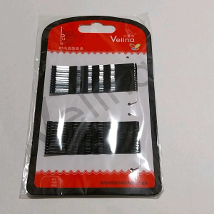 กิ๊บติดผม กิ๊บหนียผม กิ๊บ VELINA  กิ๊ฟแผง กิ๊ฟเสียบ กิ๊ฟขาคู่ 1 แพ็ค ขนาด 0.1X6 Cm.สีดำ