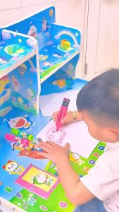 BỘ BÀN TRẺ EM TĂNG CHỈNH ĐỘ CAO 47WOOD 1 BÀN 1 GHẾ LẮP RÁP HÀNG VIỆT NAM CHẤT LƯỢNG CAO