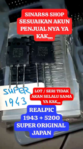 MINIMAL ORDER 2 SET Hrg 1 SET TR FINAL SUPER ISTIMEWAH KWALITAS SUPER ORIGINAL TRANSISTOR TOSHIBA 2SC5200 2SA1943 TR FINAL ASLI 1943 5200 2SC 5200 2SA 1943