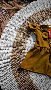 Dress Baju Bayi Perempuan Model Kelinci Cringkel Usia 0-18 Bulan