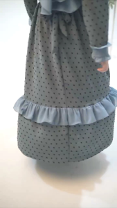 Baju Muslim Anti Kusut Warna Blue Denim Shanum Motif Rubiah Polkadot Anak Terbaru