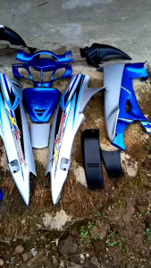 Cover Body Fullset Halus Kasar Honda Karisma 125 X Warna Biru Silver
