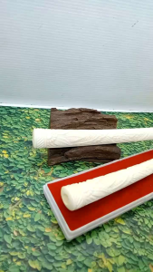 Once pipa sedotan tulang sapi super jumbo ukir bunga 3 dimensi C142