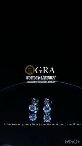 Bông tai kim cương moissanite GRA 4.5mm-5.0mm-5.5mm-6.0mm-6.3mm-7.2mm-8.1mm-9.0mm xi bạch kim vàng trắng PHONG LUXURY