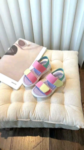 Dép bé gái quai dù màu pastel siêu xinh Dép sandal bé gái sz 26-37 Dép quai hậu cho bé gái đi học Hàng Quảng Châu Cấp