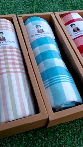 ผ้าม้า "ผ้าขาวม้าผ้าฝ้ายขนาดใหญ่ พร้อมกล่องของขวัญ 105*210 เซน ตัดสินใจสำหรับกางเกง Handmade วิธีใช้แทนผ้าขนหนู สำหรับเสื้อตัดกางเกง